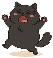 An outraged cat